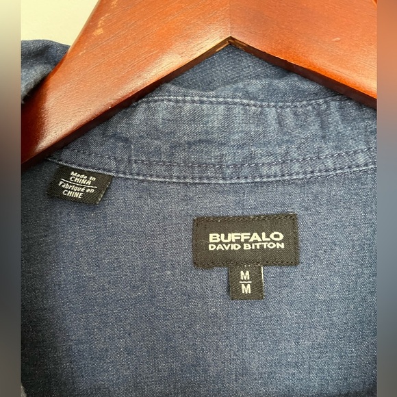 Buffalo David Bitton Denim like Long Sleeve Shirt size medium - Picture 3 of 4